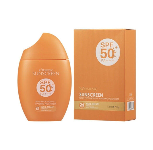Crema Protectora Solar SPF50 PA+++ 50g KORMESIC – Protección Avanzada, Hidratación y Cuidado Diario