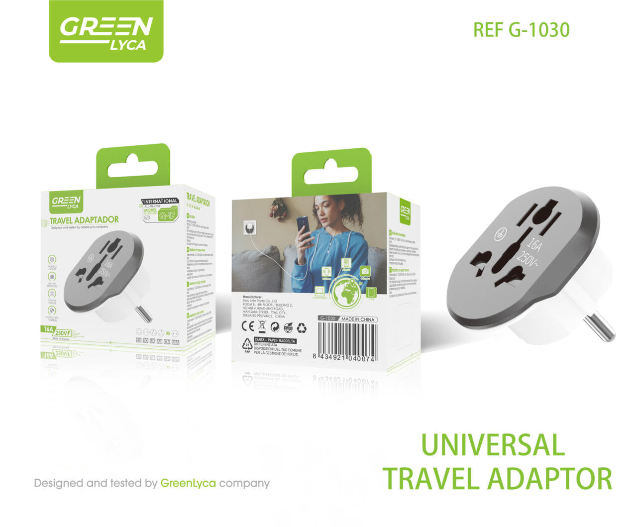 Adaptador de Enchufe Eléctrico Universal
