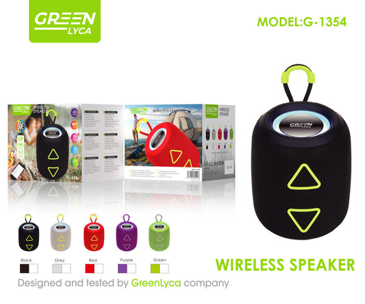 Altavoz portátil Wireless, Bluetooth 5.3, potencia 5W, TWS, 1200mah, Green Lyca Gl-655