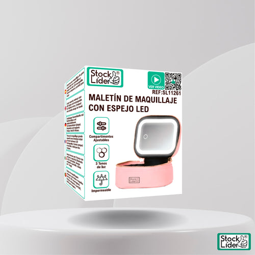 Maletín De Maquillaje Con Espejo Led