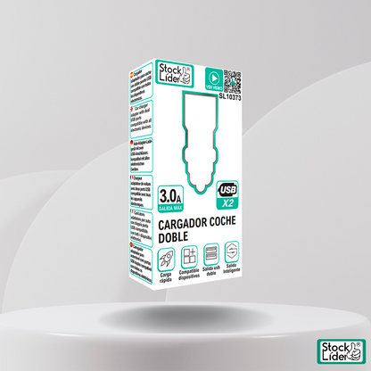 Cargador coche doble USB x2