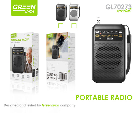 Radio portable FM/AM 2 Bandas, Green Lyca GL70273