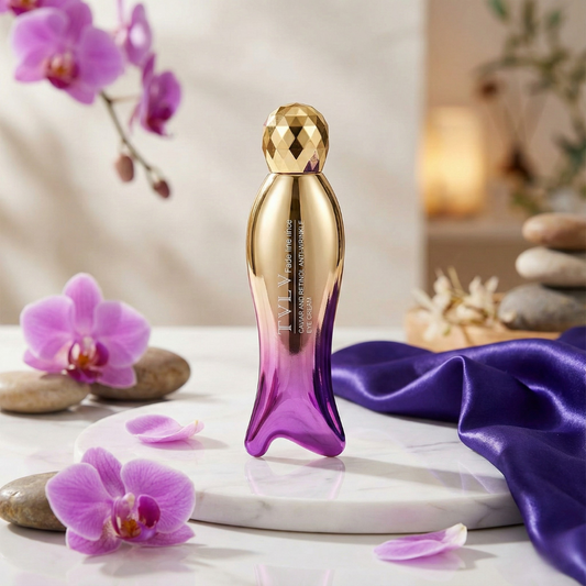 Sérum de Caviar Anti-Olheiras com Pedra Gua-Sha