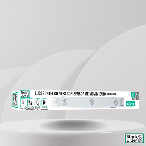 Luces inteligentes con sensor de movimiento 3 bombillas