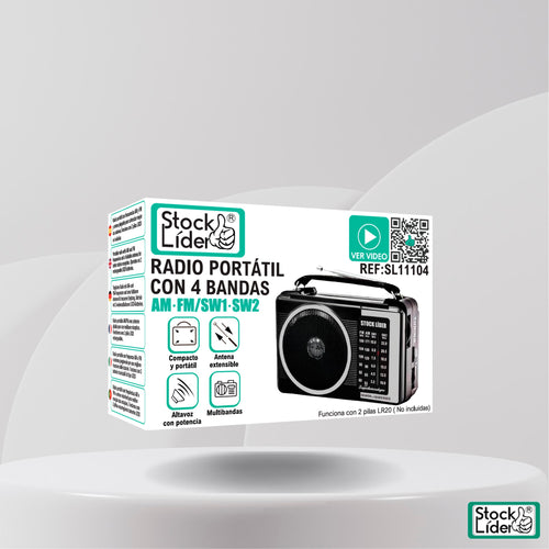 Radio Portátil Con 4 Bandas Am-fm