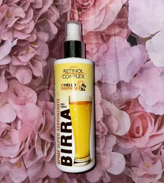 Spray de Cerveza Súper Bronceador 200ml – Bronceado Rápido, Natural y Exótico con Aroma Veraniego