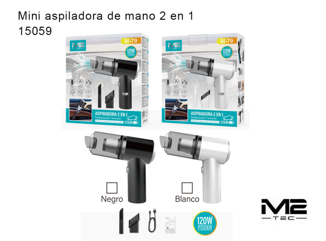 Mini Aspiradora de Mano 2 en 1 Compacta y Multifunción