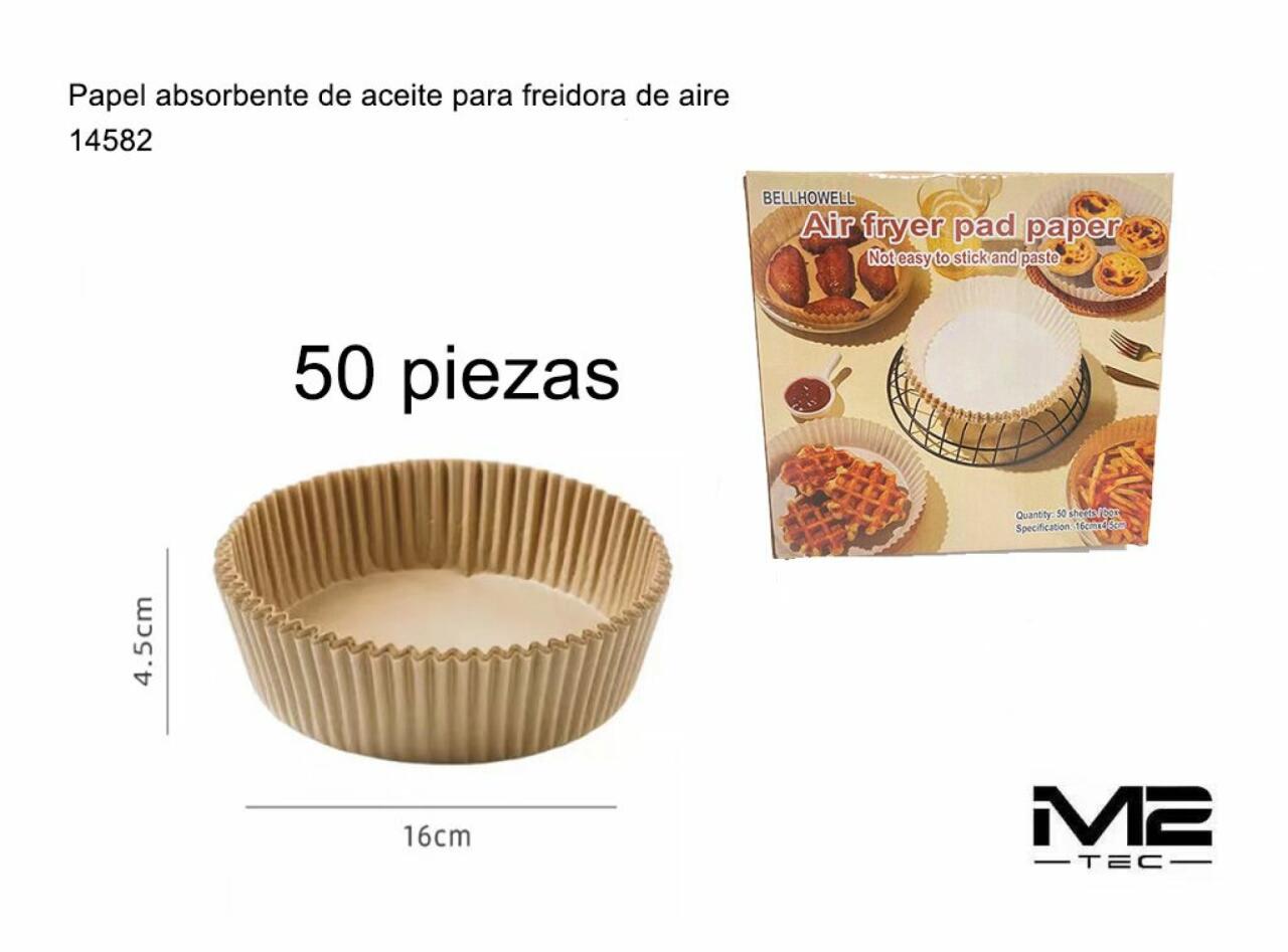 Papel Absorbente para Freidora de Aire – 50 Unidades
