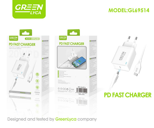 Cargador 20W PD con cable C-C