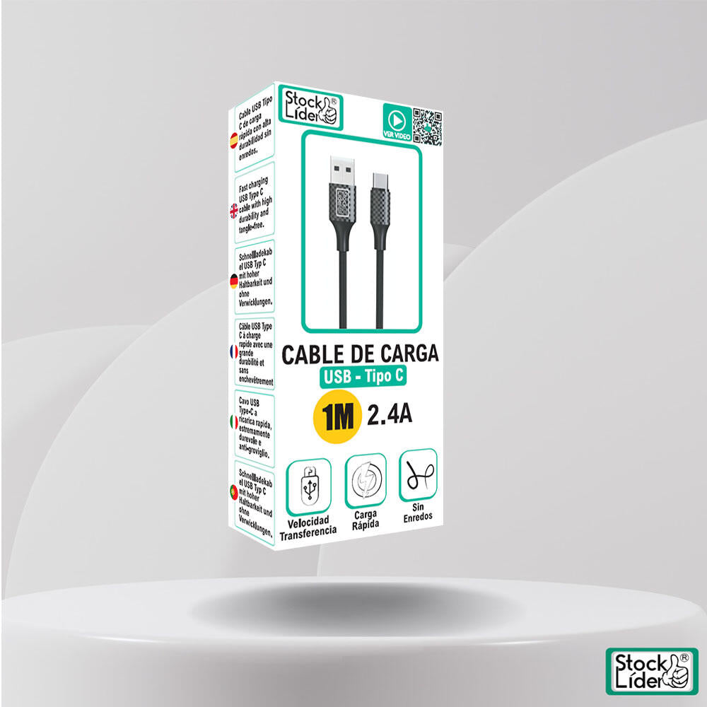 CABLE DE CARGA USB - TIPO C 1M