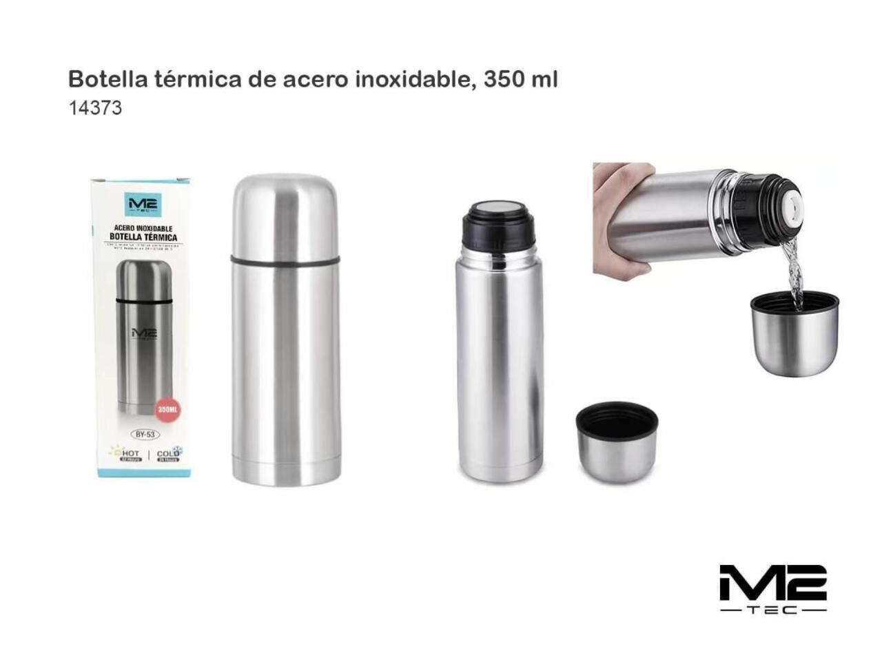 Botella Térmica de Acero Inoxidable 350 ml Compacta y Elegante