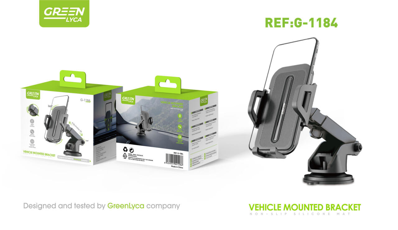 Soporte plegable para móvil con rotación de 360°, Green Lyca g-1184