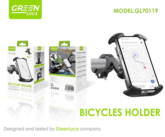 Soporte de móvil firme y resistente para motocicleta, bicicleta y scooter. Green Lyca GL70119