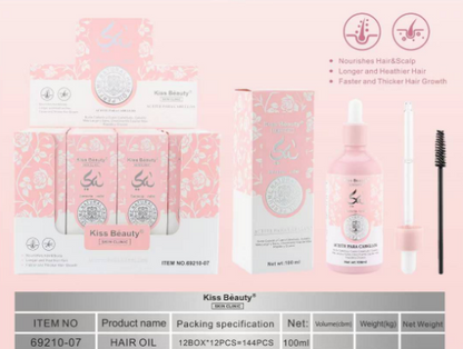 Aceite para Cabello Esencia Árabe Kiss Beauty 100 ml – Nutrición y fuerza al estilo árabe