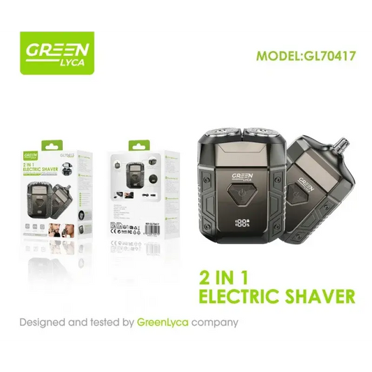 Afeitadora eléctrica 2 en 1 Green Lyca GL70417