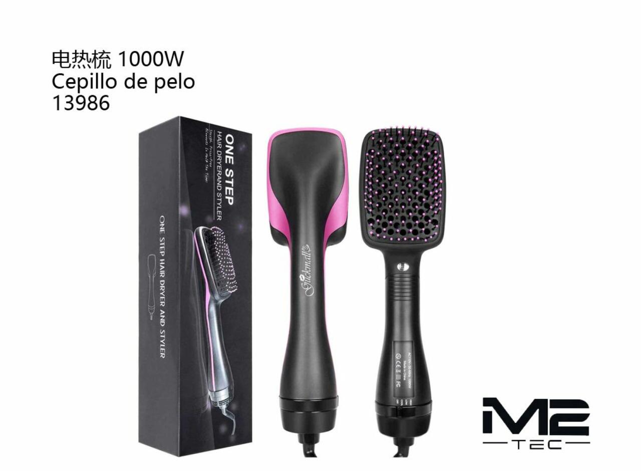 Cepillo y Secador de Pelo 1000W – Alisa, Seca y Da Volumen en un Solo Paso