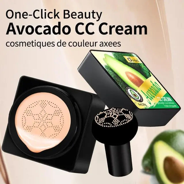 Base de Maquillaje CC Aguacate – Hidratante, Correctora y Multifuncional, Control de Brillos, Cobertura Natural