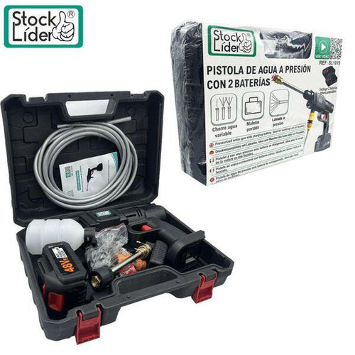Pistola de agua a presión con 2 baterías