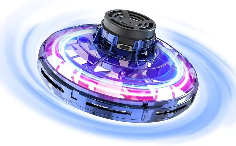 Mini OVNI con Luz Spinner con carga USB-Azul Flynova