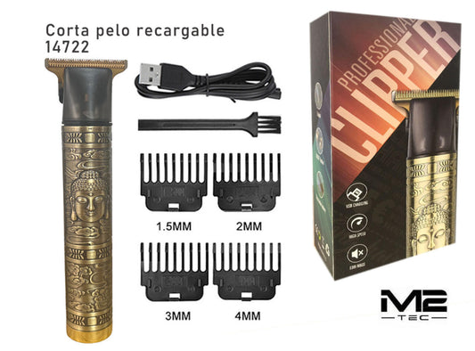 Cortapelos Recargable con Peines Guía 1.5 mm · 2 mm · 3 mm · 4 mm