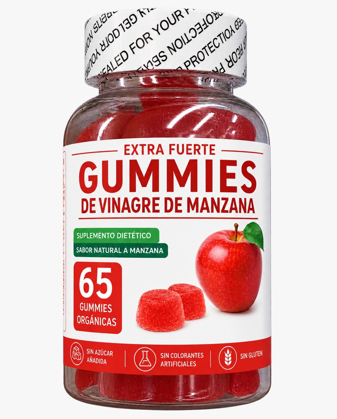 Gummies de Vinagre de Manzana – Gomitas 65 Unidades