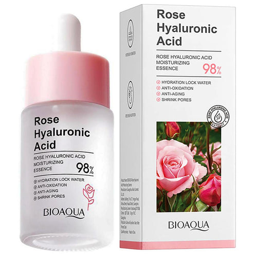 Esencia de Rosa con Ácido Hialurónico – Hidratación, Nutrición y Luminosidad en 30 ml