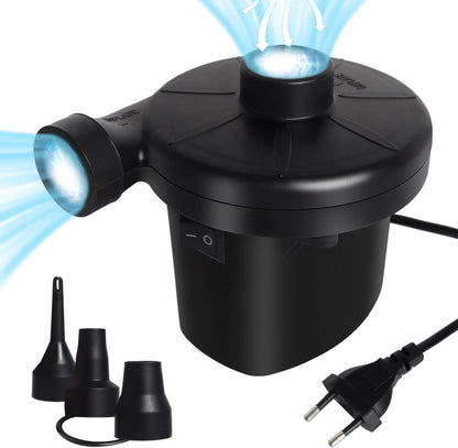 Inflador elèctric portàtil 240 V CA / 12 V CC – Bomba d'aire 2 en 1