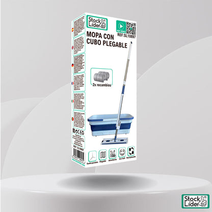 Mopa con cubo plegable