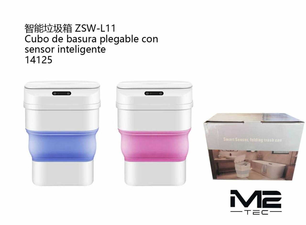 Cubo de Basura Plegable con Sensor Inteligente