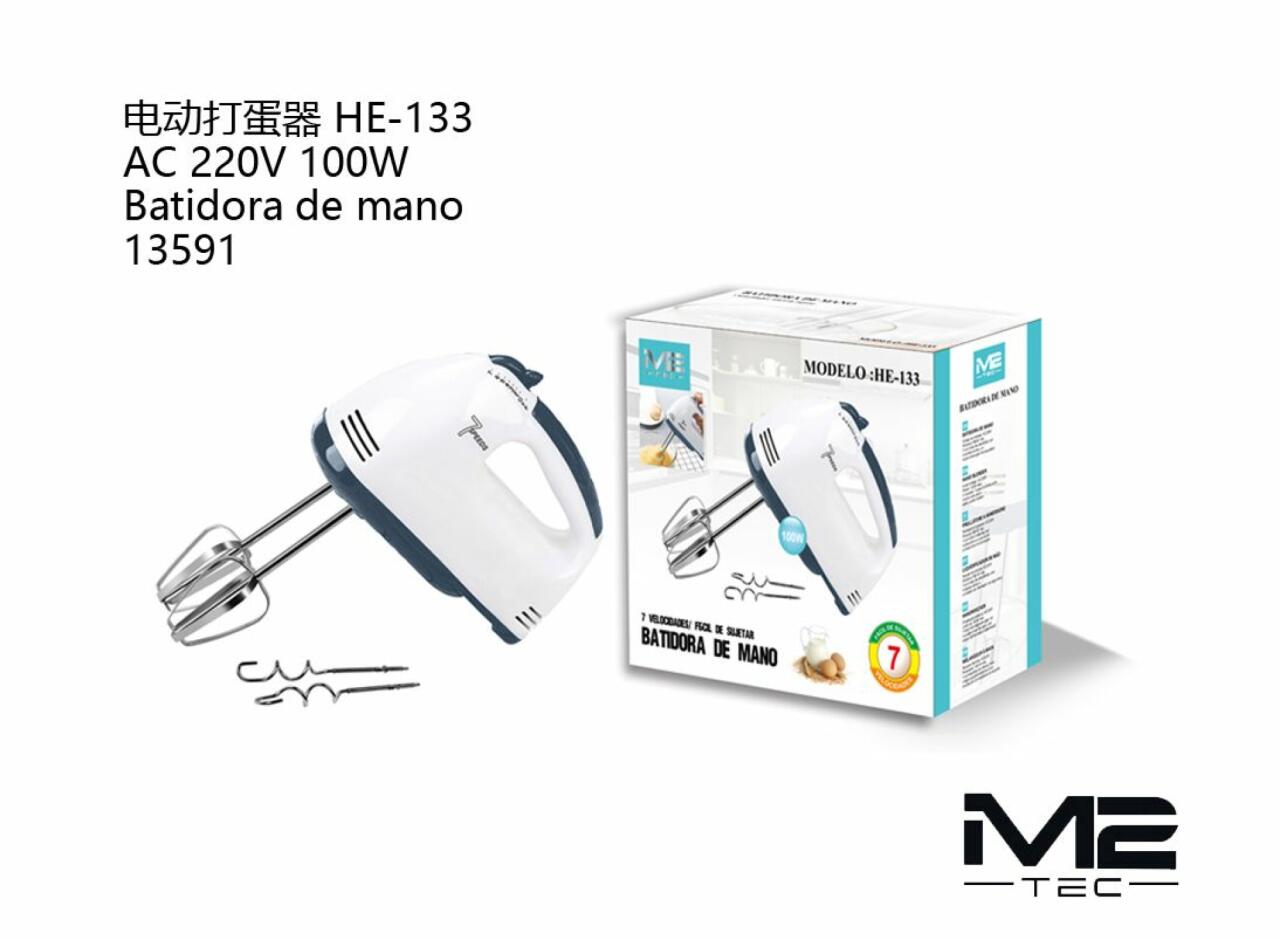Batidora de Mano 100W Compacta y Funcional