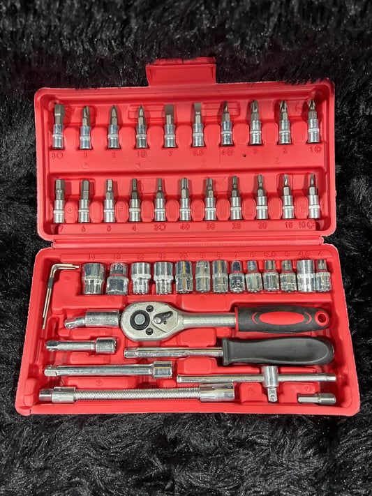 Caja de dados con LLave, de 46 piezas
