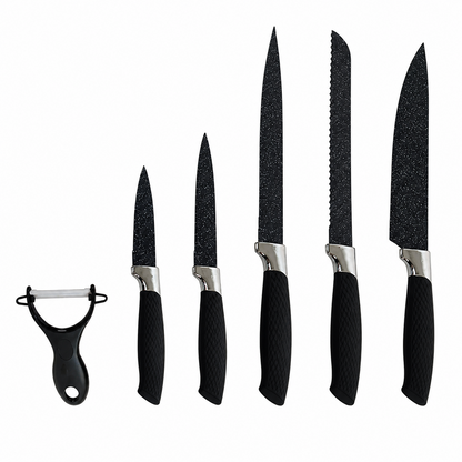 Set de 6 Cuchillos de Cocina con Pelador Antiadherente