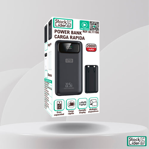 Power Bank Carga Rápida 20000 Mah