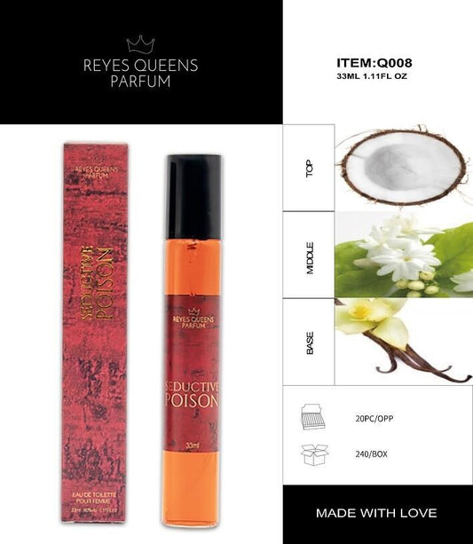 Perfume Eau de Toilette Seductive Poison pour Femme 33ml – Atracción Fatal en Formato de Bolsillo