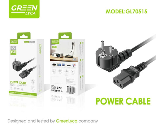 Cable de Alimentación Schuko a C13 1,5 m Green Lyca GL70515