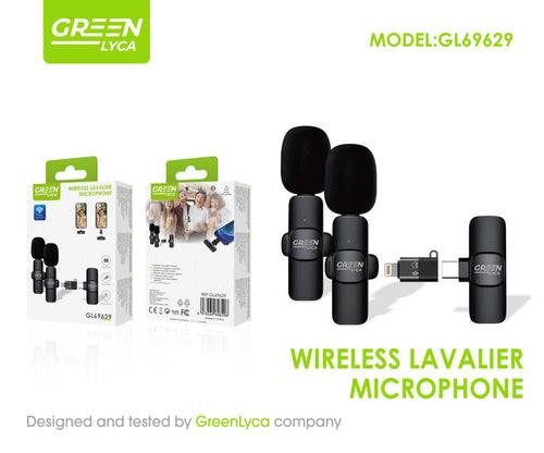Micrófonos inalámbricos Type-C/IOS Green Lyca