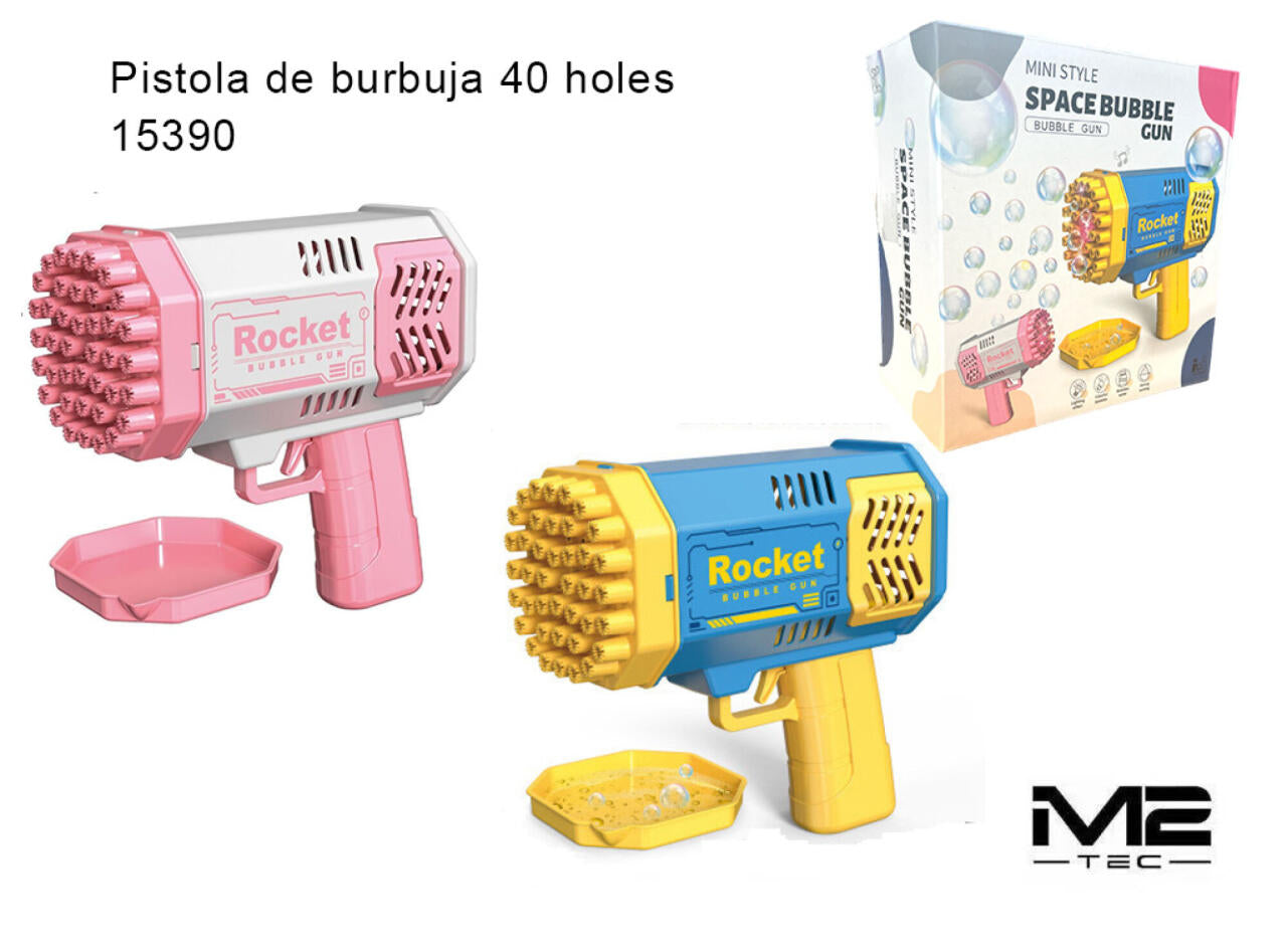 Pistola de Burbujas 40 Holes – Explosión de Diversión Multiburbujas