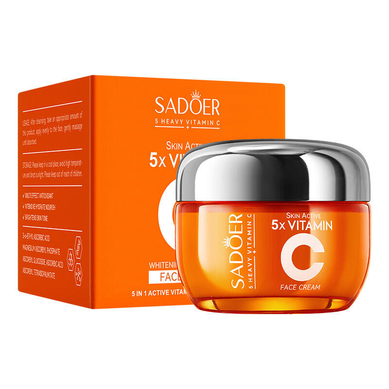 Crema Facial Blanqueadora Iluminadora 5 en 1 con Vitamina C Activa + Niacinamida – Piel Radiante en Cada Aplicación