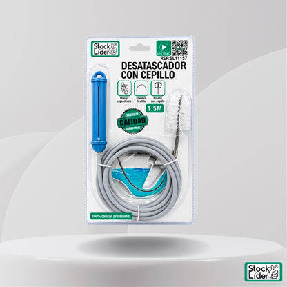 Desatascador Con Cepillo