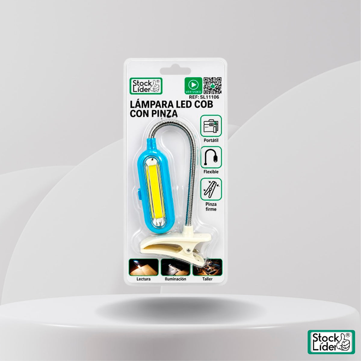 LÁMPARA LED COB CON PINZA