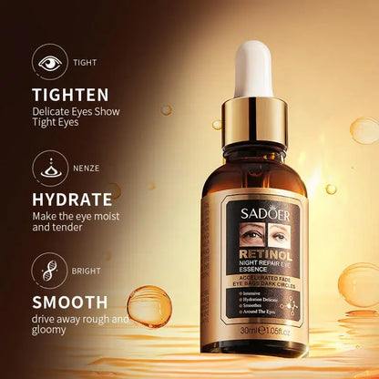 Contorno de Ojos Antiarrugas con Retinol (30ml) – Rejuvenece y Suaviza las Líneas de Expresión
