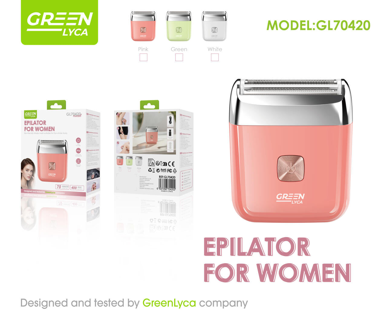 Depiladora para mujer Green Lyca GL70420