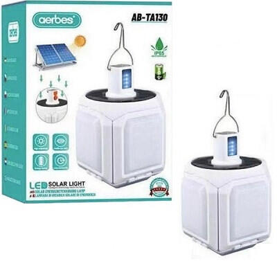 Lámpara solar desplegable y recargable