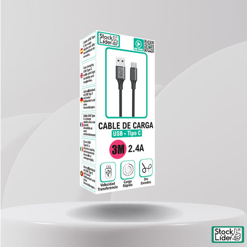 CABLE DE CARGA USB - TIPO C 3M