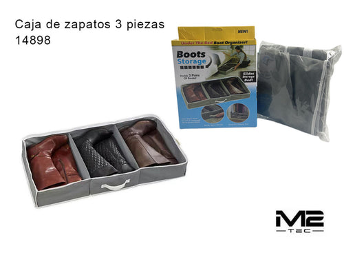 Organizador de Zapatos de Tela con 3 Secciones – Práctico y Funcional