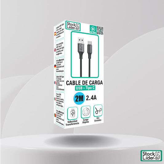 Cable De Carga Usb - Tipo C 2m