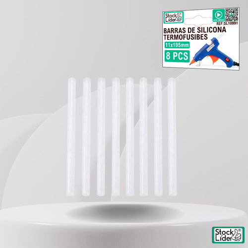 Barras de silicona termofusibles 8 pcs