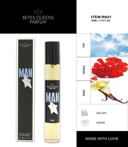 Perfume Eau de Toilette Man pour Homme 33ml – Potencia Masculina en un Formato Compacto