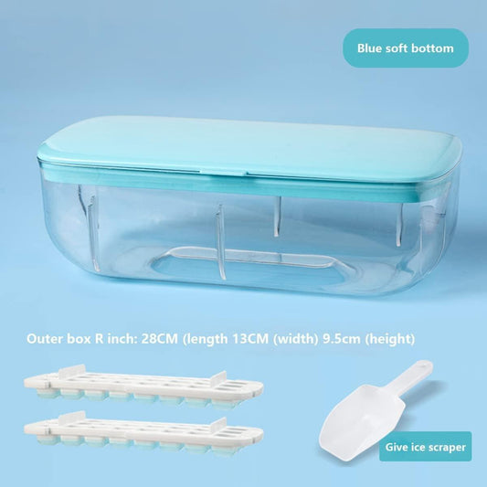 Máquina para hacer cubitos de hielo 2 en 1 con bandeja y tapa
