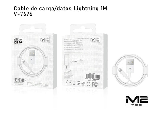 Cable Usb-a A Lightning  3.0a 100cm, M2 Tec